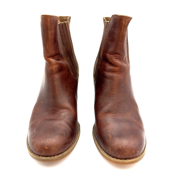Timberland Shoes - Timberland Womens Brynlee Park Chelsea Boots Brown Leather Western Rugged Sz 6.5